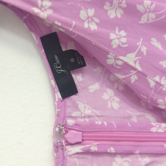 J.crew size 8 purple floral dress frill - Picture 3 of 10